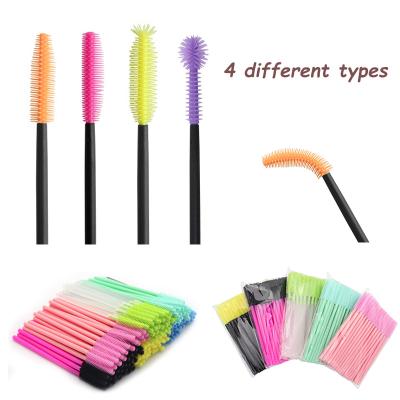 China Reasonable Price Eyelash Brush Pink Eyelash Brush And Plastic Makeup Brushes for sale