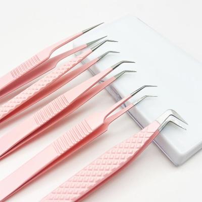 China Eyelash Extension Tweezers Fiber Tip Eyelash Extension Tweezers for sale