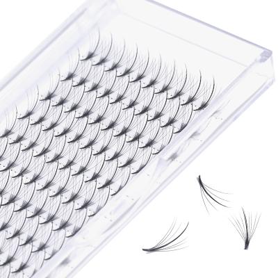 China Long Natural Russian Extensions 5D/7D/9D Mink Individual Cluster False Lashes Lash Cluster Premade Volume Fans Natural Tapered Eyelash Groups for sale