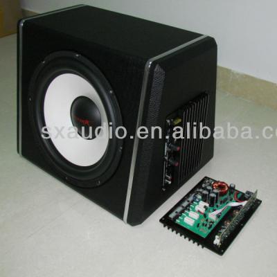 China Car Active Subwoofer Box For Car Audio Super Subwoofer Trapeze 10inch Car Bus Truck Use Box for sale