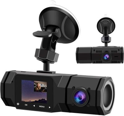 China Dual Lens NIGHT VISION Full H D Car Dash Cam Recorder VCR Front And Interior Cabin Camera For Taxi Drivers for sale