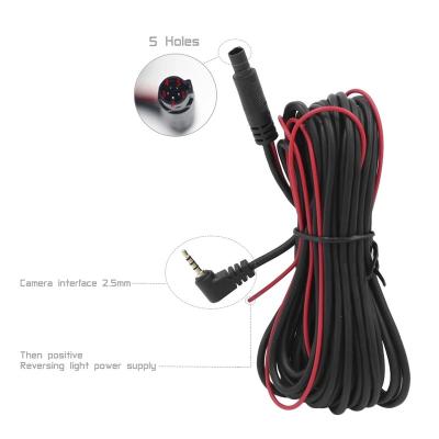 China Rear View Camera Jack RCA Extension Cable 4pin 2.5mm 12&24V 6M/10M/15M/20M For Rear View Car DVR Video Camera Mirror Cable for sale