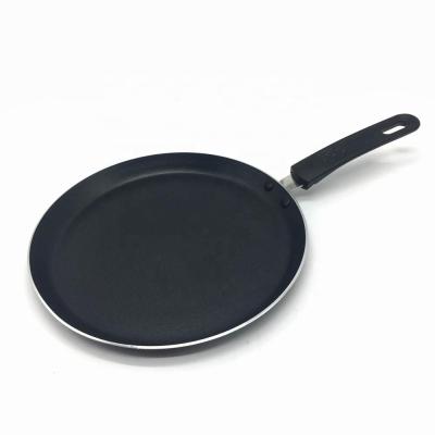 China Viable Press Pancake Aluminum Nonstick Coating Pan With Bakelite Handle Induction Bottom for sale