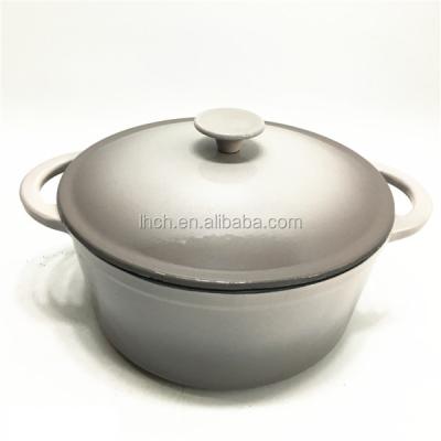 China Sustainable 26 cm Porcelain Enamel Cast Iron Casserole for sale