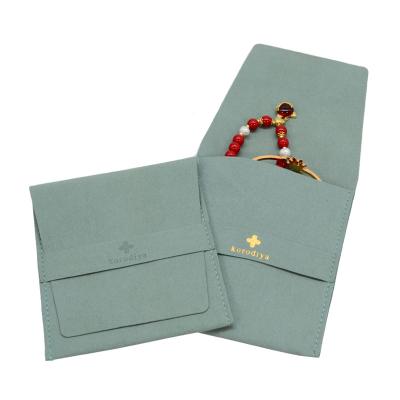 中国 Jewelry Gift Pouch Box Small Mini Flannel Cushioned Velvet Cloth Pockets Insert Protection for Logo Envelope Pack Bag Jewelry Gift Pouch Box 販売のため