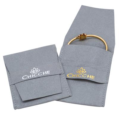 China Instant Canvas Jewelry Pouch Logo Envelope With Insert Bag Small Jewelry Pouch Charm Instant Velvet Canvas Small Gifts en venta