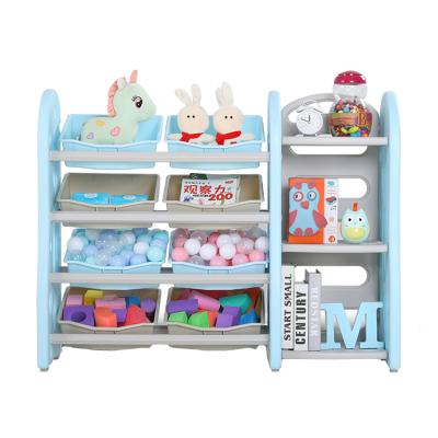 China The Best Selling High Quality Drawer Toy Kids Plastic Bookshelf Baby Color Storage Cabinet for sale