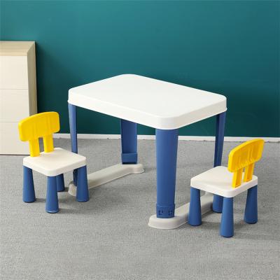 China Contemporary Plastic Kindergarten Folding Children's Study Tables And Chairs Set for sale