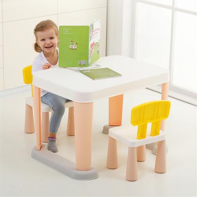 China Table Sale Kids Writing Study Kindergarten Contemporary Indoor Pe Book Desk And Plastic Home Chair Set for sale