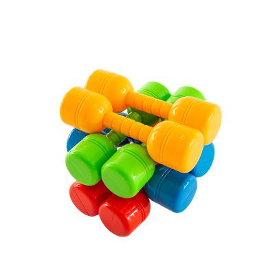 China Indoor Sports Portable Audio Dumbbell Kindergarten Kindergarten Early Education Plastic Toy Dumbbell For Children for sale