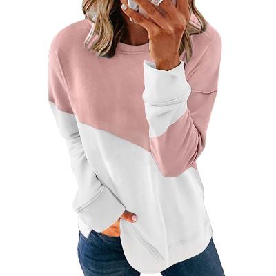 China Colorblock Patchwork Anti-Wrinkle Patchwork Women's Streetwear Long Sleeve Loose Casual Hoodie Women's Clothing for sale