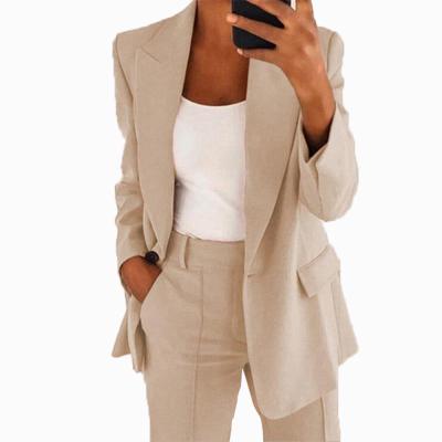 China Breathable Fashion Long Sleeve Temperament Cardigan Blazer Coats Blazers Women Ladies Ladies Office Formal Suits for sale