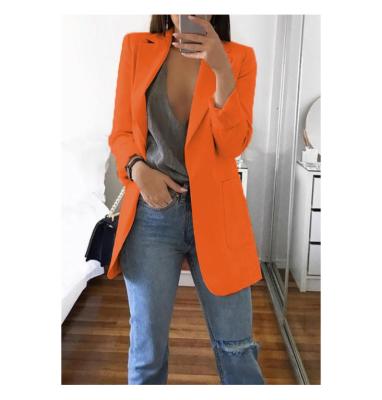 China New Lady Women Office Blazer Coat Breathable Thin Cardigan Coat Long Sleeve Solid Color Plus Size Women Top Blazer for sale