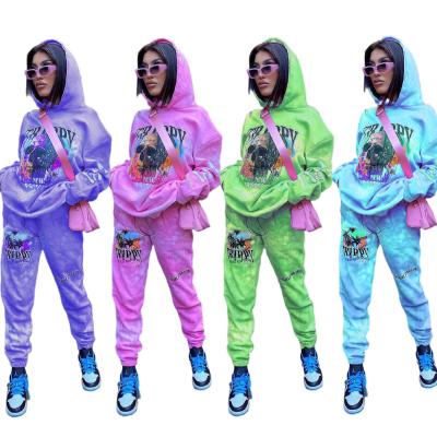 China Anti-pilling ladies tracksuit set Women's Cotton Wholesale Custom Casual Women's Sweatsuit ladies tracksuit set 2021 for sale