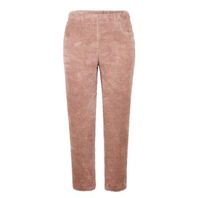 China 2021 Anti-wrinkle fashion new plus size Women's Homewear Pants Soft Fleece Winter Solid Color Warm Women's Loose Pants for sale