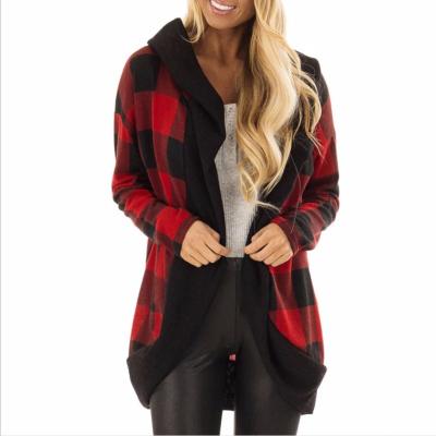 China Breathable Casual Plaid Blouse Shirt Women Sheath Long Lady Fashion Tops Turn Down Collar Style Home Shirt Fashion Plaid Female Jacket for sale