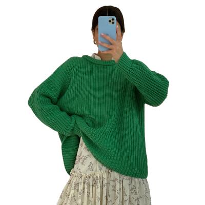 China Anti-wrinkle Autumn Winter Oversized Sweater Women Long Sheath Casual Loose Sweaters Female Knitted Tops for sale