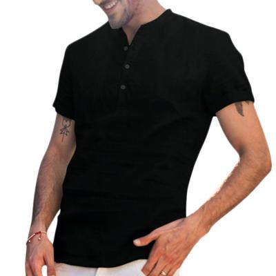 China 2021 Design High Quality Slim Brand Luxury Men Breathable Short Sleeve Button Up Shirt for sale