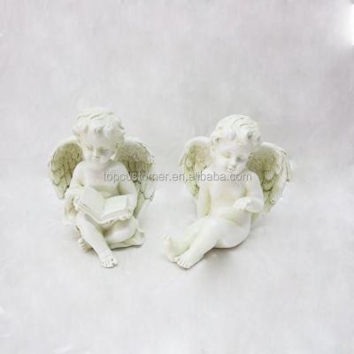 China Romantic Guardian Angel Figurine Miniature Resin Angel from Europe Polyresin with Wings for sale