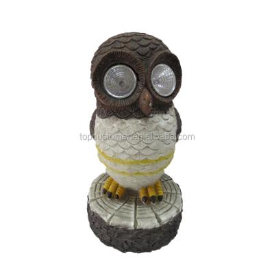 China Europe Christmas Ornaments Wholesale Polyresin Owl Figurines With LED Lantern for sale