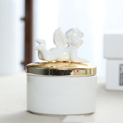 China Professional Manufacturing Eco-Friendly Angel Jewelry Porcelain Angel Box with Logo for sale