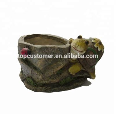 China Gardens Eco - Friendly Decorative Durable High And Indoor Glossy Polyresin Outdoor Planter for sale