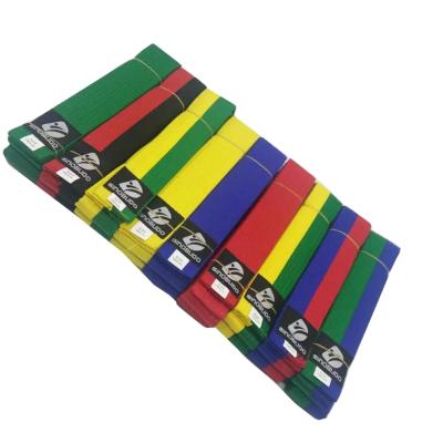 China Taekwondo Sports Equipment Taekwondo Belts Martial Arts Embroidered Colorful Belts for sale