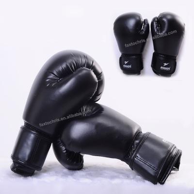 China PU Leather+Polyurethane Foams Black PU Leather Boxing Gloves Good Quality for sale