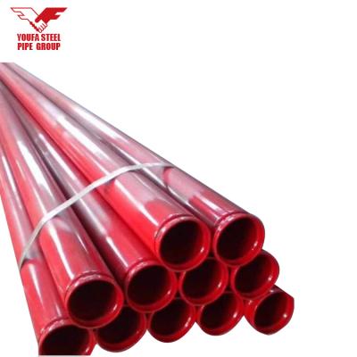 China Korea Market Hot Sales Red Painted Grooved Ends Structural Pipe Fire Fighting Steel Pipe Erw for sale