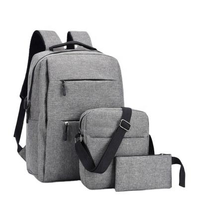 China With Custom High Quality Durable 3pcs Laptop Backpack Durable 3pcs Backpack With USB Port Backpack Bag Filler Sets for sale