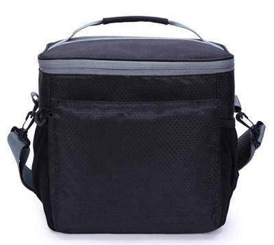 China Insulated Insulated Lunch Bag Men And Women Lunch Box Soft Cooler Packaging With Shoulder Strap, Leakproof Coating, 24 Boxes, Black for sale