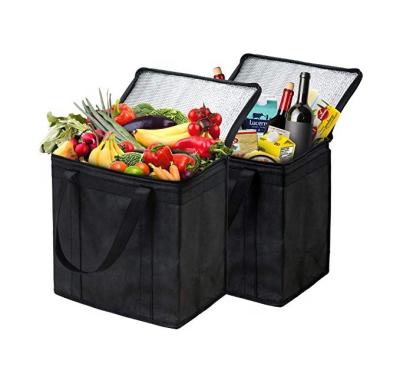 China Food Pack Insulated Wine Tote Cooler Bag, Collapsible, EZ Pack, Reinforced Handles, Dual Sliders Zipper for sale