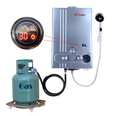 China 6L 12KW Outdoor Hot Selling Portable Boiler Geyser Gas Instant Water Heater for sale