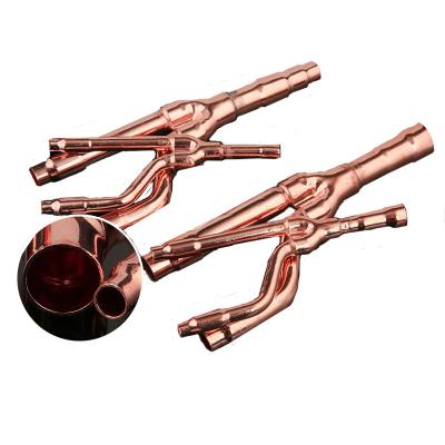 China Home Air Conditioner Branch Joints Copper Pipe Fittings Accessories For Air Conditioner Spare Parts for sale