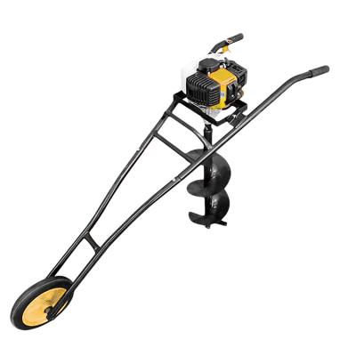 China Mini 2 Stroke 49.5cc Wheel Gasoline Earth Auger/Post Hole Digger Drillers Earth Auger Drill/Handheld Portable Power Earth Augers for sale