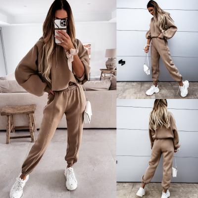 China Fashion Ladies Casual Plus Size Hoodie Set for sale