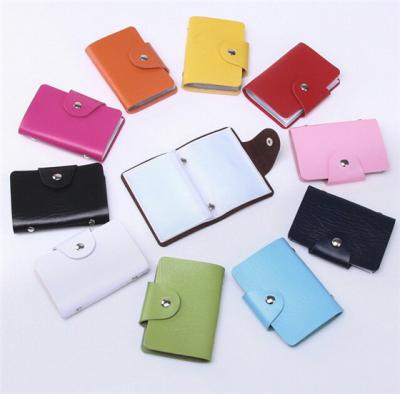 China Fashion PU Leather 24 Card Slots Business Credit Card Wallet for sale