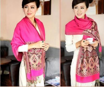 China Fashion Air-Condition Printed Flowers Scarf Shawl for sale