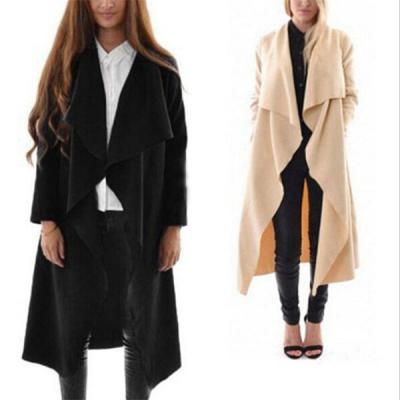 China New Style Europe Irregular Stitching Yards Women Windbreaker Coat for sale