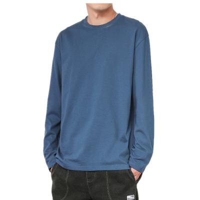 China Long Sleeve Men Loose Solid Color Tops T-Shirts for sale