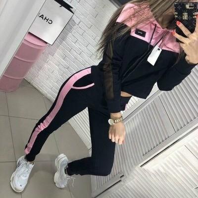 China Autumn Women 2PCS Set Jogger Tracksuit Hoodies Sweatshirt for sale