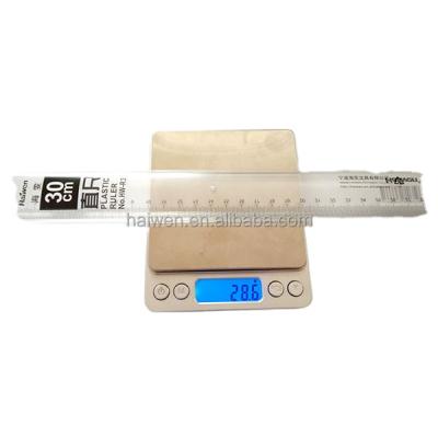 China Haiwen HW-R30 30cm Measuring Ruler Desktop 30cm Single Ruler High Quality Plastic Ruler for sale