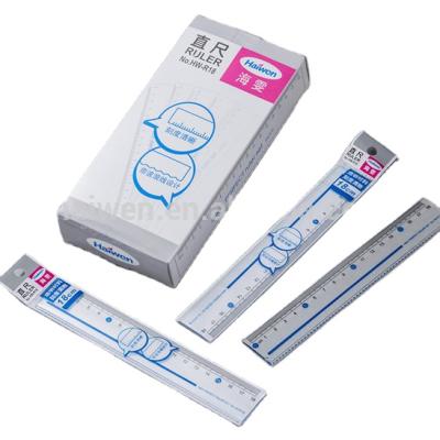 China Transparent Thin Measuring Haiwen Clear 18cm Plastic Material Ruler for sale