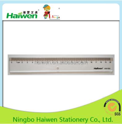 China Measuring Haiwen Ruler 20cm Single Ruler Clear Plastic Ruler for sale