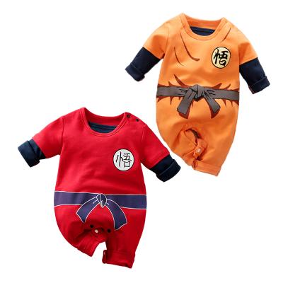 China Fashion cute clothes wholesale anime romper for newborns with long sleeves 100% cotton overalls baby boy rompers for sale