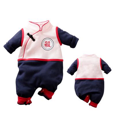 China Lovely Newborn Chinese Style Baby Romper Long Sleeve Autumn Clothes for sale