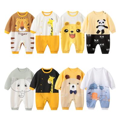 Cina Fashion Cute Clothes Wholesale Cute Cartoon 100%cotton Newborn Long Sleeve Baby Clothes Baby Rompers Baby Onesie in vendita