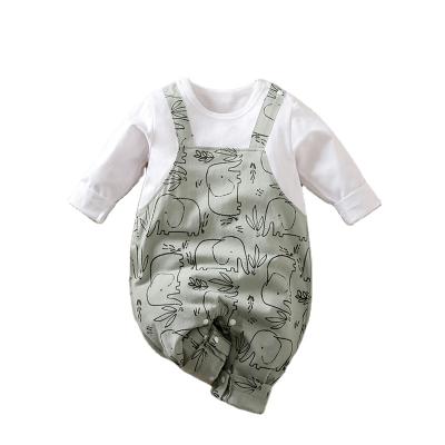 Cina 100%cotton Cute Fashion Cute Cartoon Clothes Long Sleeve Newborn Baby Clothes Baby Rompers Baby Onesie in vendita