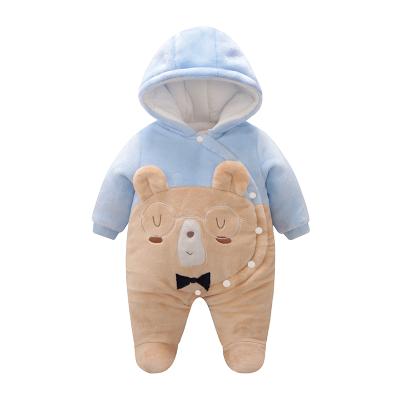 China Wholesale Casual Baby Newborn Winter Thickened Hooded Romper For Winter zu verkaufen