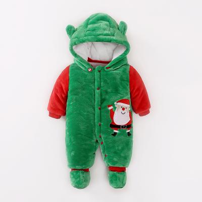 China Santa Thickened Hooded Romper Infantfor New Year Winter Casual Cute Whole Newborn Baby Winter (Shoes Can Be Taken Off) à venda